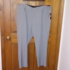 Investments Size 22W R black white speckled plaid pants The Park Ave Fit